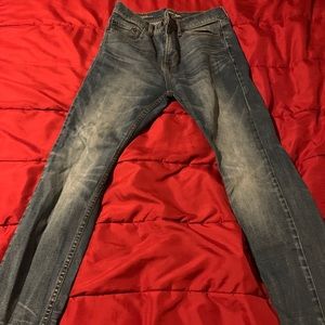 Good fellow total flex tapered blue skinny jeans (slightly used)